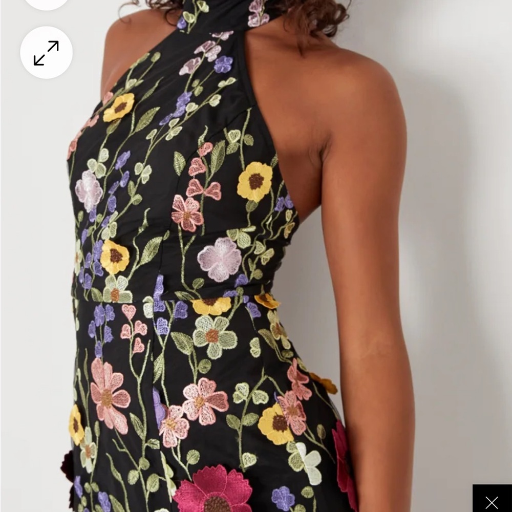 Lulu's Multicolor Floral Halter Midi Dress - Picture 3 of 5